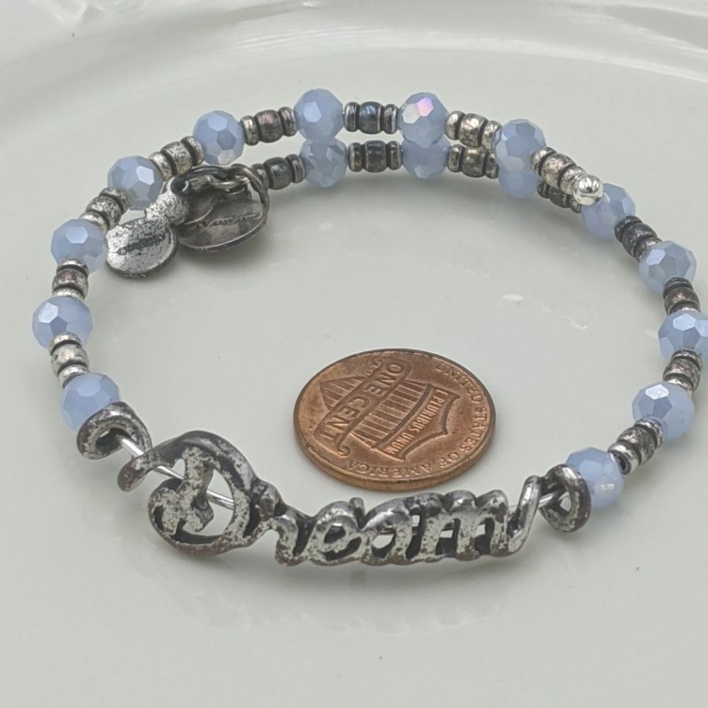 Alex and Ani Disney Dream Blue Silver Wrap